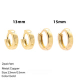 Classic Stainless Steel Ear Buckle for Women Trendy Gold Color Small Large Circle Hoop Earrings Punk Hip Hop Jewelry Accessories