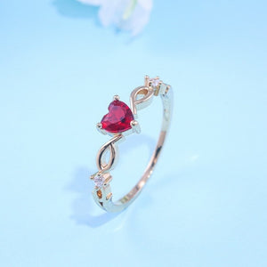 2021 New Simple Heart Ring for Women Female Cute Romantic Finger Rings Rhinestone Girl Wedding Engagement Birthday Jewelry Gift
