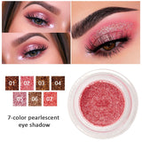 DNM 7 Color Pearlescent Eyeshadow Natural Long Lasting Waterproof Not Blooming High Gloss Shiny Eye Shadow Highlight TSLM1 Silky