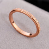 Ins High-Quality Scrub Stainless Steel Rings For Women 2 MM Width Finger Rings Gift Girl Fashion Jewelry Goth Free Shipping