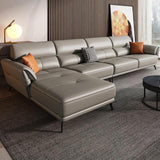 Modern minimalist living room leather sofa small apartment sofa set combination