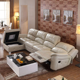 l shape modern extend bonded leather sofa set for big living room #CE-105C