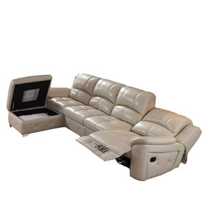 l shape modern extend bonded leather sofa set for big living room #CE-105C