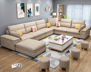 Nordic cloth sofa modern minimalist size living room technology cloth sofa combination set