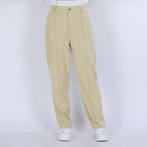 NIBESSER 2021 New Autumn Women Chic Pants Fashion Office Wear Straight Pants Vintage High Waist Zipper Female Trousers Mujer