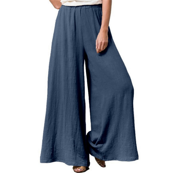 NIBESSER Women Pants 2021 Spring Summer Fashion Cotton Linen Wide Leg Pants Female Plus Size Loose Casual Fashion Pants Trouser