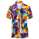 Fashion Mens Hawaiian Shirt Male Casual Colorful Printed Beach Aloha Shirts Short Sleeve Plus Size 5XL Camisa Hawaiana Hombre