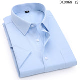 High Quality Short Sleeve Summer Mens Dress Casual Plaid Shirt Male Regular Fit Blue Purple 4XL 5XL 6XL 7XL 8XL Plus Size Shirts