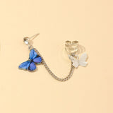 2020 Fashion Butterfly Clip Earrings Ear hook Stainless Steel Ear Clips Double pierced Earring Earrings Women Girls Jewelry