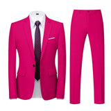 Men Skinny 2-pieces Slim Fit Suits Male Business Wedding Suits Party High Quality Coat Suit Top & Pants Costumes Pour Hommes