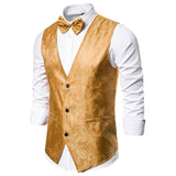 Mens Hipster Steampunk Suit Vest 2020 Fashion Red Paisley Sleeveless Waistcoat Men Prom Party Disco Wedding Tuxedo Vests Gilet