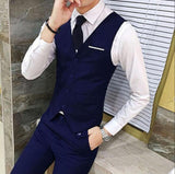 New 2021 High Quality Black Blue Groomsmens Vest Wedding Prom Party Waistcoat Mens Vests Casual Wear Formal Business Male Vest