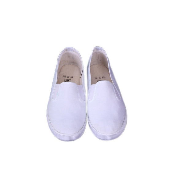 2021 Summer New Men's Vulcanize Shoes Comfortable Soft Slip-on White Casual Canvas Shoes Non-slip Size 35-45 Suitable for Daily