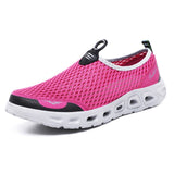 5 Colors Slip on Men Flat Shoes Women Breathable Mesh Casual Shoes Elastic Non-slip Sneakers For Outdoor Running Plus Size 35-48