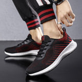 2021 Spring and Summer New  Casual Sneakers Men's Fly Woven Mesh Korean Fashion Lightweight Soft Sole Running Shoes