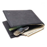 Multifunctional Vintage Thin Card Wallet Men Luxury Short Purses Mini Leather Wallets Small Retro Credit Card Holder Coin Purse