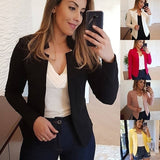 Multiple colour Women Blazer 2021 Leisure Blazers Lady Office Work Suit Pockets Jackets Coat Slim Women Blazer Femme Jackets
