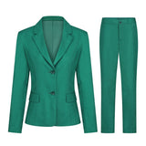 Business Trousers Suit Set 2021 Women's Office Ladies High Waist Solid Colors 2 Pcs Women's Suit Female Casual Blazer & Pant