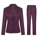 Business Trousers Suit Set 2021 Women's Office Ladies High Waist Solid Colors 2 Pcs Women's Suit Female Casual Blazer & Pant