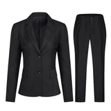 Women's Suit 2 Pcs Business Office Ladies Trouser Suits High Waist 2021 Blazer Women's Pants Fashion Female Two Pieces Suit Set