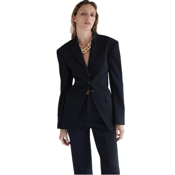 Women's Suits 2 PCS Set New Women Long Sleeves Single Breasted Blazer+Pants Slim Casual Pants Suits Custom Made
