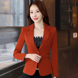 Oversize 5XL Autumn Casual Women Suit Coat Solid Blazer Office White Tops Jacket Slim Black Blazers Female Business Work Clothes