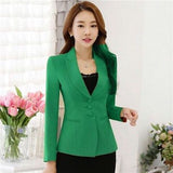 New Plus Size 4XL Womens Business Suits Spring Autumn All Match Women Blazers Jackets Short Slim Long Sleeve Blazer Women Suit