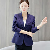 High-quality Blazer Straight and Smooth Jacket Office Lady Style Coat Business Formal Wear Candy Color Slim Jackets Office Work