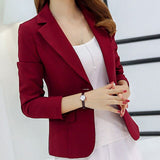 High-quality Blazer Straight and Smooth Jacket Office Lady Style Coat Business Formal Wear Candy Color Slim Jackets Office Work