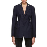 Casual Business Blazer female Coat Summer New fashio solid color Receive waist slim suit Long Sleeve Loose women Blazer women
