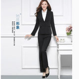 black Women Pant Suit Female students interview Uniform Designs Formal Style Office Lady Business Career Work Wear 2 Piece Set