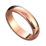 Fashion rose gold smooth circle ring Men's and Women's Exclusive Couple Wedding Ring High quality Simple Rings  jewelry