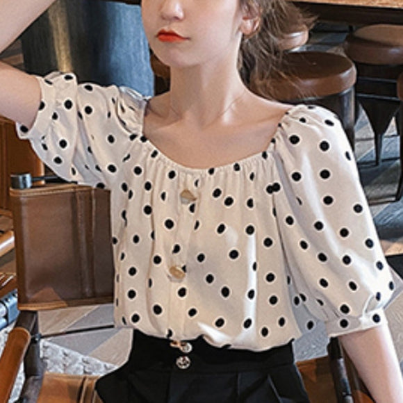 Women's Shirts Solid Color Fashion Square Collar Long Sleeve Shirt Sexy Bandage Hollow Out Puff Sleeve Tops For Women Summer