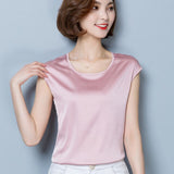 Women Satin Blouse 2019 Summer Ladies Pink Tops Womens Shirts Blouses Plus Size M-4xl Batting Sleeve Clothes Blusas Femininas