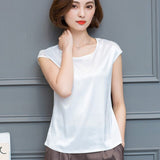 Summer Satin Blouse Women Blouses Plus Size 4XL Imitation Silk Shirt Woman Tops  Batwing Sleeve Casual Shirts Pink White Green