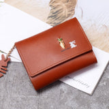 Korean Short MINI Wallet Female Spring New Arrival Pendant Thin Wallet Card Holder Small Fresh Student Buckle Coin Purse