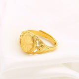 Elegant Women Adjustable Design Finger Ring Gold Color Charm Temperament Party Wedding Jewelry Festival Gift for Female
