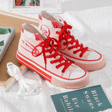 High-Top Canvas Shoes Women Ulzzang All-match 2021 Summer Ins Fashion Sneakers Graffiti Casual Shoes Girls Students Canvas Shoes