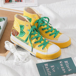 High-Top Canvas Shoes Women Ulzzang All-match 2021 Summer Ins Fashion Sneakers Graffiti Casual Shoes Girls Students Canvas Shoes