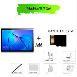 10.1 Inch Android 10.0 Tablet Pc Android Tablet Octa Core 4GB RAM 64GB ROM 3G/4G Network Mobile Phone Call AI Speed-up Touch Pen