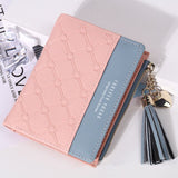 New Tassel Small Wallet Purse Women Wallet Leather Luxury Brand Famous Mini PU Wallets Female Short Coin Zipper Purse Clutch