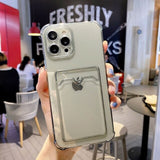 Transparent Wallet Phone Case For iPhone 13 12 11 Pro Max 7 8 Plus X XR XS Mini SE 2020 Shockproof Card Slot Holder Back Cover
