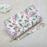 Women Long Wallet PU Leather Zipper Coin Purse Fashion Embroidered Phone Pocket Card Holder Credit Multifunction Lady Money Bag