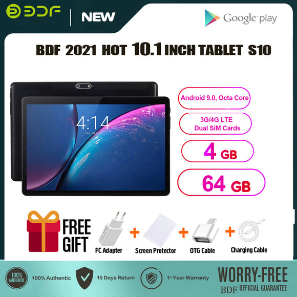 10 Inch Android 9.0 Tablet Mi Pad 5 Octa Core 4GB RAM 64GB ROM Tablet Dual SIM Cards 3G Phone Call GPS WiFi Bluetooth Tablet Pc