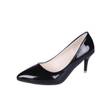 Women's Pumps Professional Work Single Leather Shoes Shallow Mouth Pointed High Heels All-match Shoes Pumps sandalias de mujer