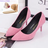 High Heels Girl 2021 Spring Pink Pumps Women Shoes Fashion Pointed Ladies High-heeled Shoe Woman Plus Size 41 42 Zapatos Mujer