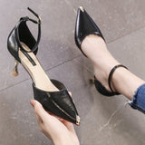 Spring and summer new girls high heels stiletto stiletto sandals pointed sexy ladies Korean style single shoes