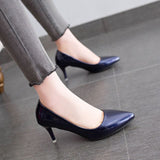 2021 spring and autumn new high heels stiletto pointed shallow mouth Korean work single shoes women's single shoes