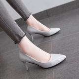 2021 spring and autumn new high heels stiletto pointed shallow mouth Korean work single shoes women's single shoes