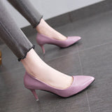 2021 spring and autumn new high heels stiletto pointed shallow mouth Korean work single shoes women's single shoes